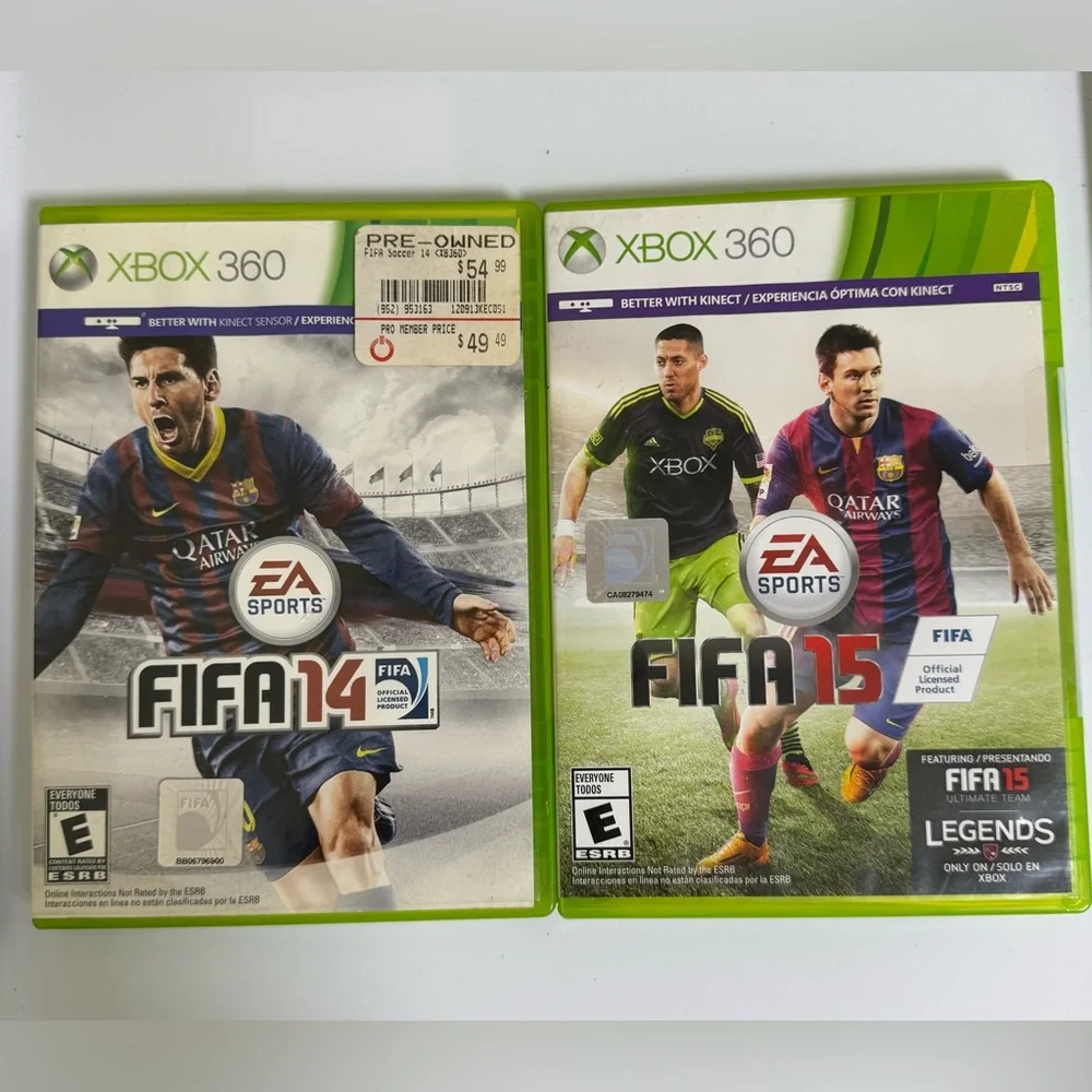 Xbox 360 FIFA 14 & FIFA 15 Video Game Bundle